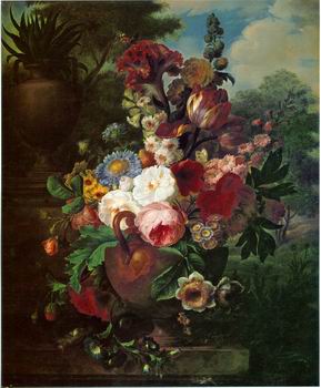 Floral, beautiful classical still life of flowers.118